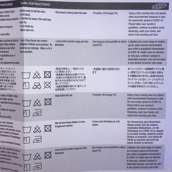 Washable Reusable COVID 100% Cotton Face Mask New - Picture 7 of 12